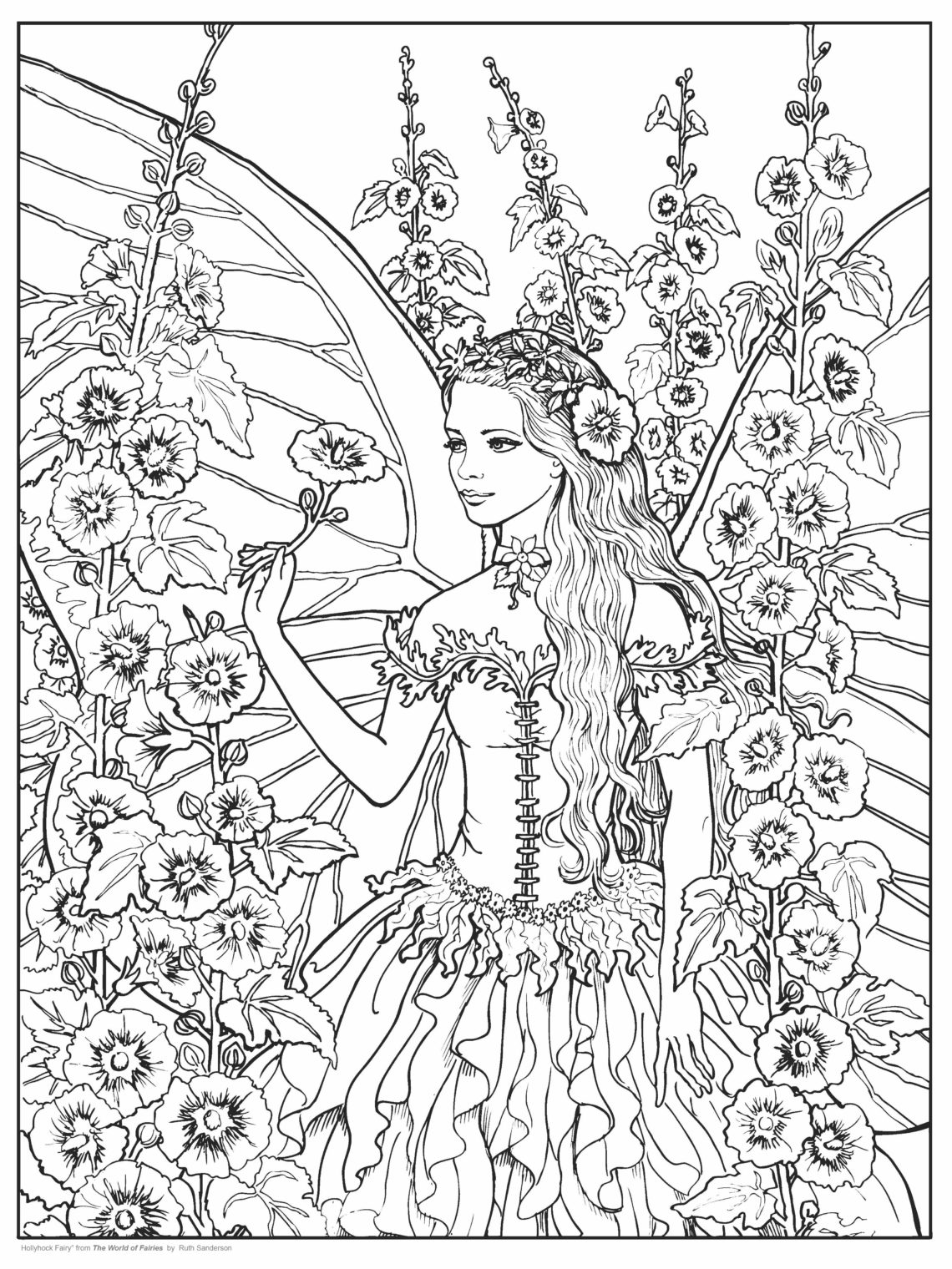 farie pixie coloring pages for kids