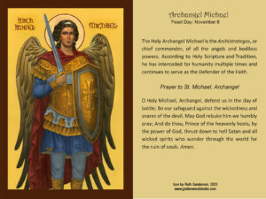 Michael the Archangel laminated icon