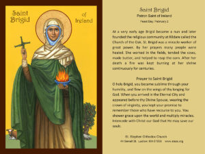 Saint Brigid laminated icon