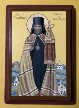Saint Raphael, Bishop of Brooklyn mounted icon